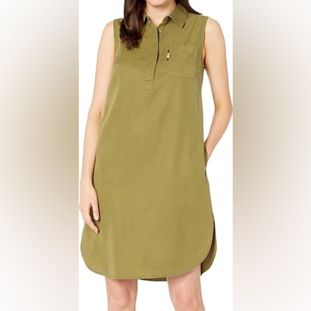 PENDLETON Women's Sleeveless embroidered Medallion Dress;Olive/army green medium - Picture 4 of 11